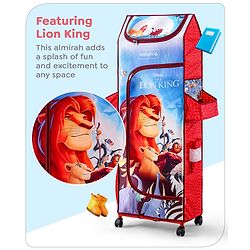 Babyhug Disney 5 Shelved Almirah With Wheels The Lion King Theme - Blue