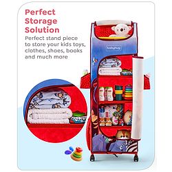 Babyhug Disney 5 Shelved Almirah With Wheels The Lion King Theme - Blue