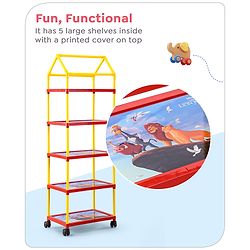 Babyhug Disney 5 Shelved Almirah With Wheels The Lion King Theme - Blue
