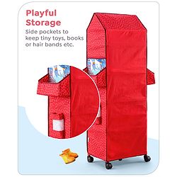Babyhug Disney 5 Shelved Almirah With Wheels The Lion King Theme - Blue