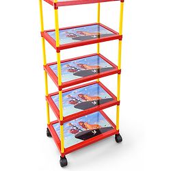 Babyhug Disney 5 Shelved Almirah With Wheels The Lion King Theme - Blue