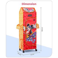 Babyhug Disney 5 Shelved Almirah With Wheels The Lion King Theme - Blue
