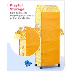 Babyhug Disney 5 Shelved Almirah With Wheels The Lion King Theme - Blue