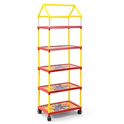 Babyhug Disney 5 Shelved Almirah With Wheels The Lion King Theme - Blue