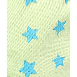 Babyhug 100% Cotton Knit Mittens & Booties Set with Star Print - Green