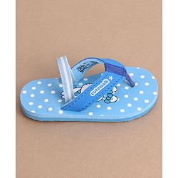 Cute Walk by Babyhug Flip Flops With Back Strap Bunny Print - Blue