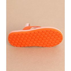 Cute Walk by Babyhug Flip Flops With Back Strap Bunny Print - Orange