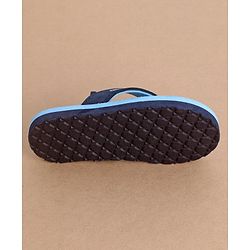 Cute Walk by Babyhug Flip Flops With Back Strap Bear Print - Blue