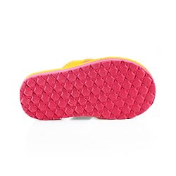 Cute Walk by Babyhug Slip On Flip Flops Floral Print - Yellow & Pink