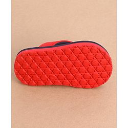 Cute Walk by Babyhug Flip Flops Heart Print - Red