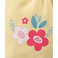 Babyhug 100% Cotton Interlock Knit Mittens with Floral Print Pack of 3 - Pink Yellow & Navy