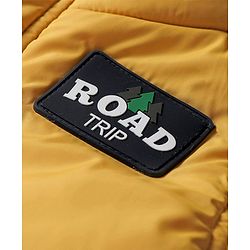 Babyhug Woven Full Sleeves Hooded Jacket with 3D Applique - Mustard Yellow