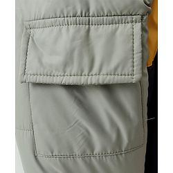 Babyhug Woven Full Sleeves Hooded Jacket with 3D Applique - Mustard Yellow