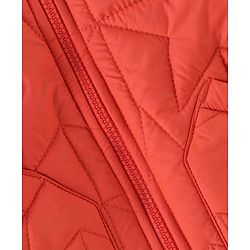 Babyhug Full Sleeves Padded Winter Jacket with Hood Star Design - Orange