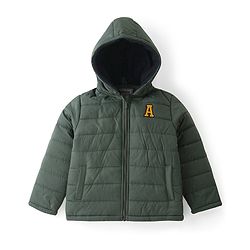 Babyhug Woven Full Sleeves Solid Color Padded Hooded Jacket- Green