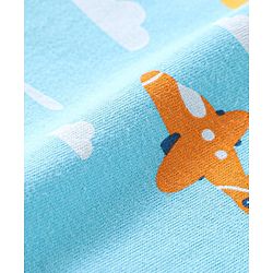 Babyhug Cotton Half Sleeves Night Suit With Airplanes Print - Blue