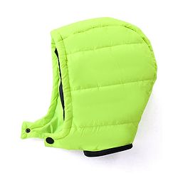 Babyhug Full Sleeves Colour Blocked Padded Jacket with Detachable Hood - Green & Blue