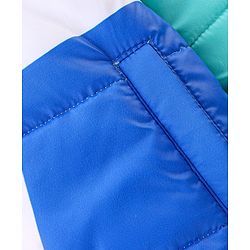 Babyhug Full Sleeves Colour Blocked Padded Jacket with Detachable Hood - Multicolour