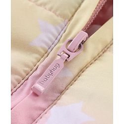 Babyhug Full Sleeves Hooded  Jacket with Star Print & Ear Applique - Multicolour