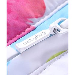 Babyhug Full Sleeves Hoodie with Butterfly Print - White & Pink