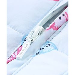 Babyhug Full Sleeves Hooded Jacket with Butterfly Print - Sky Blue