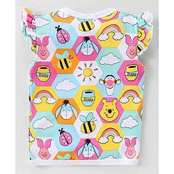 Babyhug Disney Cotton Knit Frill Sleeves Front Open Jhablas with Polka Dots & Winnie The Pooh Print Pack of 3  - Pink White & Green