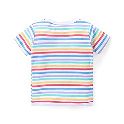 Babyhug Marvel Interlock Cotton Knit Half Sleeves Front Open Jhablas with Stripes & Avengers Graphics Pack of 3 - White & Yellow