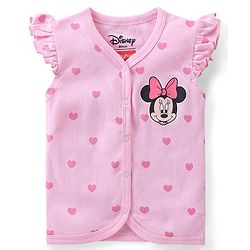 Babyhug Interlock Frill Sleeves Front Open Jhablas Minnie Mouse Print Pack of 3 - Multicolour