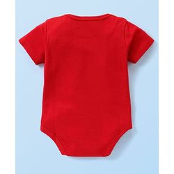 Babyhug Marvel Interlock Knit Half Sleeves Onesies With Spiderman Graphics Pack Of 2 - White & Red