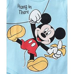 Babyhug Disney Cotton Knit Half Sleeves Onesies with Mickey Mouse Graphics Pack of 3 - Multicolour