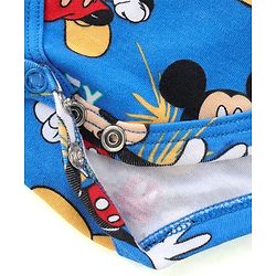 Babyhug Disney Cotton Knit Half Sleeves Onesies with Mickey Mouse Graphics Pack of 3 - Multicolour