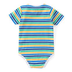 Babyhug Disney Cotton Knit Half Sleeves Onesies with Mickey Mouse Graphics Pack of 3 - Multicolour