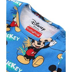Babyhug Disney Cotton Knit Half Sleeves Onesies with Mickey Mouse Graphics Pack of 3 - Multicolour