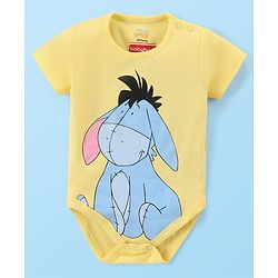 Babyhug Disney Cotton Knit Half Sleeves Onesies with Winnie The Pooh Graphics Pack of 3 - Multicolour