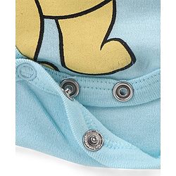 Babyhug Disney Cotton Knit Frill Sleeves Onesies with Winnie The Pooh Graphics Pack Of 3 - Multicolour