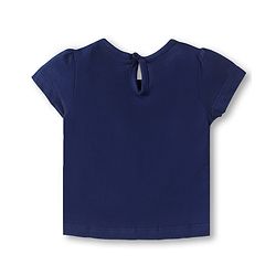 Babyhug Disney Single Jersey Knit Half Sleeves Shorts Night Suit with 101 Dalmatian Graphics - Navy Blue & Pink