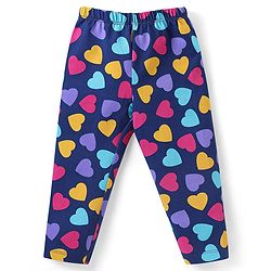 Babyhug Cotton Knit Full  Length Leggings Polka Dots &  Heart Print Pack of 3 - Multicolour