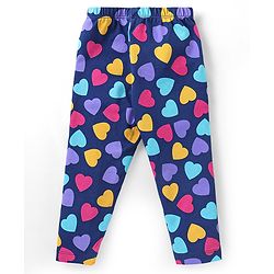 Babyhug Cotton Knit Full  Length Leggings Polka Dots &  Heart Print Pack of 3 - Multicolour
