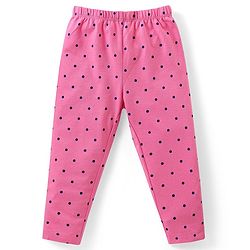Babyhug Cotton Knit Full  Length Leggings Polka Dots &  Heart Print Pack of 3 - Multicolour