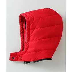 Babyhug Woven Full Sleeves Jacket with Removable Hoods - Red & Navy