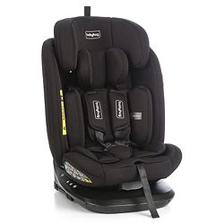 Babyhug Convertible 2 in 1 Car Seat with Isofix & Non Isofix, 360° Rotating - Black| R129 Certified| i-Size Compliant|Rear & Forward Facing| Newborn to 12 Years|Reclining Seat|Side Impact Protection