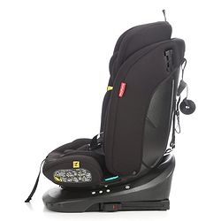 Babyhug Convertible 2 in 1 Car Seat with Isofix & Non Isofix, 360° Rotating - Black| R129 Certified| i-Size Compliant|Rear & Forward Facing| Newborn to 12 Years|Reclining Seat|Side Impact Protection