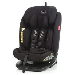 Babyhug Convertible 2 in 1 Car Seat with Isofix & Non Isofix, 360° Rotating - Black| R129 Certified| i-Size Compliant|Rear & Forward Facing| Newborn to 12 Years|Reclining Seat|Side Impact Protection