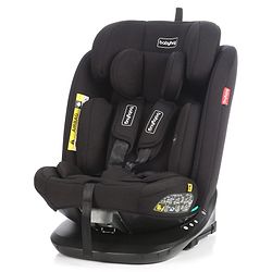 Babyhug Convertible 2 in 1 Car Seat with Isofix & Non Isofix, 360° Rotating - Black| R129 Certified| i-Size Compliant|Rear & Forward Facing| Newborn to 12 Years|Reclining Seat|Side Impact Protection