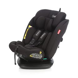 Babyhug Convertible 2 in 1 Car Seat with Isofix & Non Isofix, 360° Rotating - Black| R129 Certified| i-Size Compliant|Rear & Forward Facing| Newborn to 12 Years|Reclining Seat|Side Impact Protection