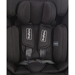 Babyhug Convertible 2 in 1 Car Seat with Isofix & Non Isofix, 360° Rotating - Black| R129 Certified| i-Size Compliant|Rear & Forward Facing| Newborn to 12 Years|Reclining Seat|Side Impact Protection