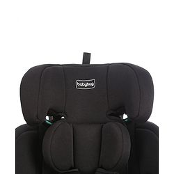 Babyhug Convertible 2 in 1 Car Seat with Isofix & Non Isofix, 360° Rotating - Black| R129 Certified| i-Size Compliant|Rear & Forward Facing| Newborn to 12 Years|Reclining Seat|Side Impact Protection