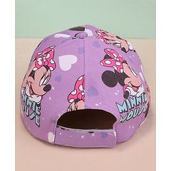 Babyhug Disney Summer Cap With Minnie Mouse Graphics - Purple