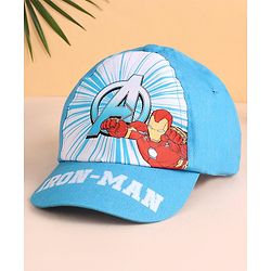 Babyhug Marvel  Summer Cap With Avengers Graphics - Blue