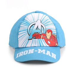 Babyhug Marvel  Summer Cap With Avengers Graphics - Blue